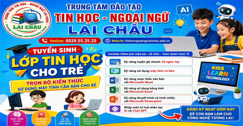 Tuyen sinh lop tin hoc cho tre 2026 dai dien