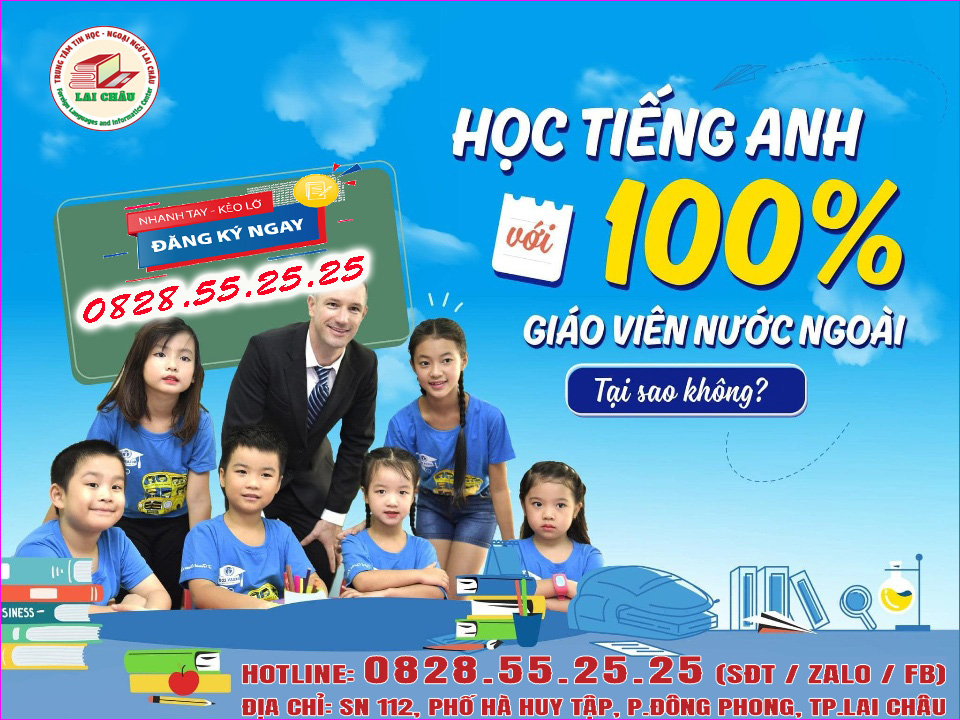 trung tam tin hoc ngoai ngu lai chau tuyen sinh tieng anh cho tre