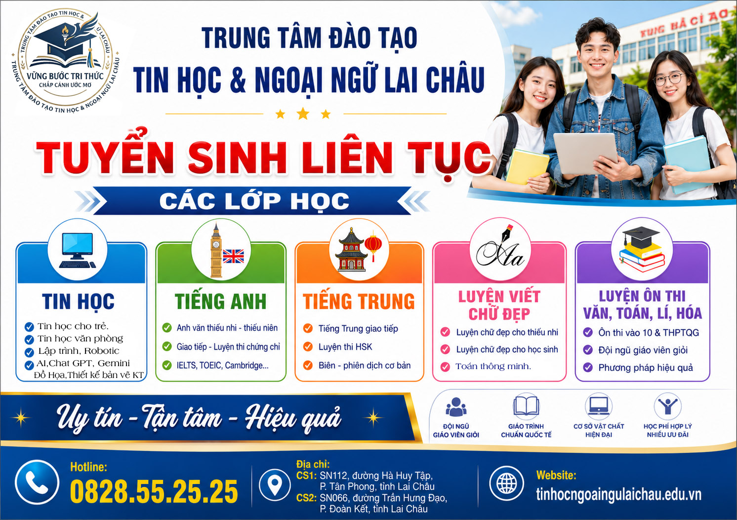 Giới thiệu 2 Tuyen sinh tin hoc tieng anh tieng trung van toan li hoa