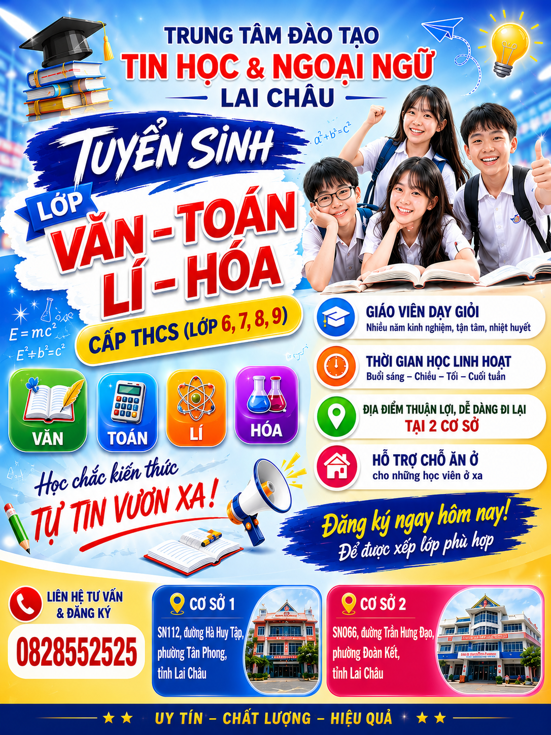 Tuyển sinh lớp văn toán lí hóa khối THCS 6,7,8,9 tại Lai Châu. 1 Tuyển sinh lớp văn toán lí hóa khối THCS 6,7,8,9 tại Lai Châu.