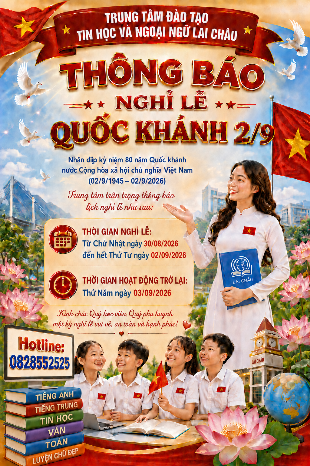 THÔNG BÁO NGHỈ LỄ QUỐC KHÁNH 02/09/2026 1 Thong bao nghi le quoc khanh 2 9 2026 trung tam 1